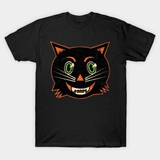 Vintage Halloween Black Cat T-Shirt